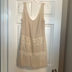 Arc and Co. size M. flapper style dress. Cream color